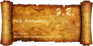Hok Radamesz névjegykártya